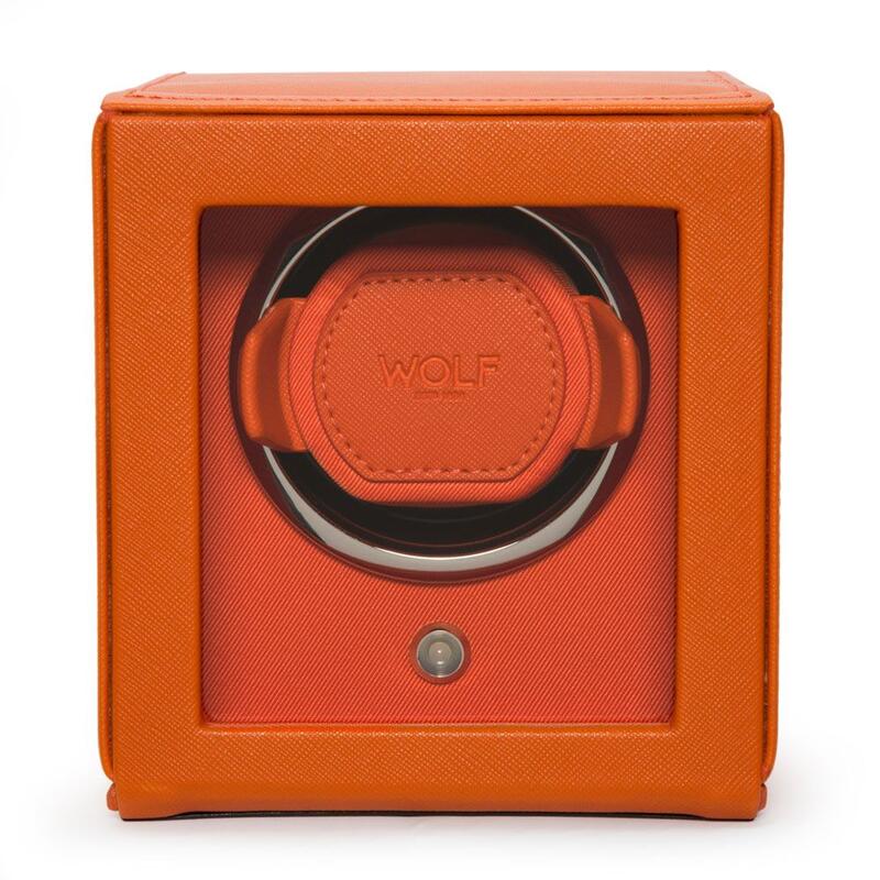 -WOLF Cub Single Watch Winder with Cover Orange 461139-461139_2
