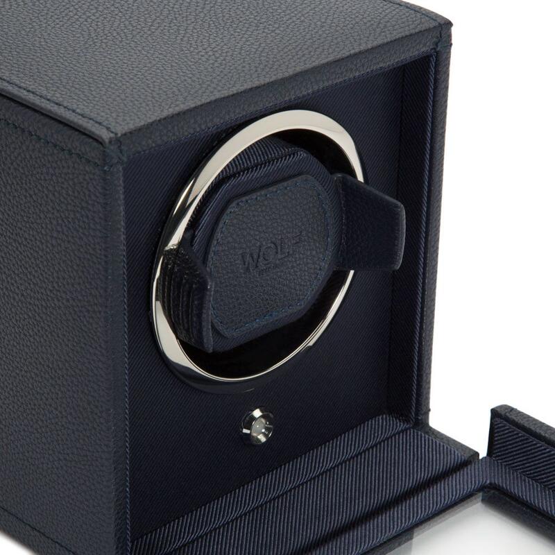 -WOLF Cub Single Watch Winder with Cover Navy 461117-461117_2