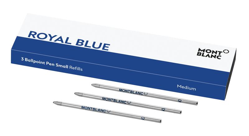 Montblanc-Montblanc 3 Ballpoint Pen Small Refills Royal Blue 124495-124495_2