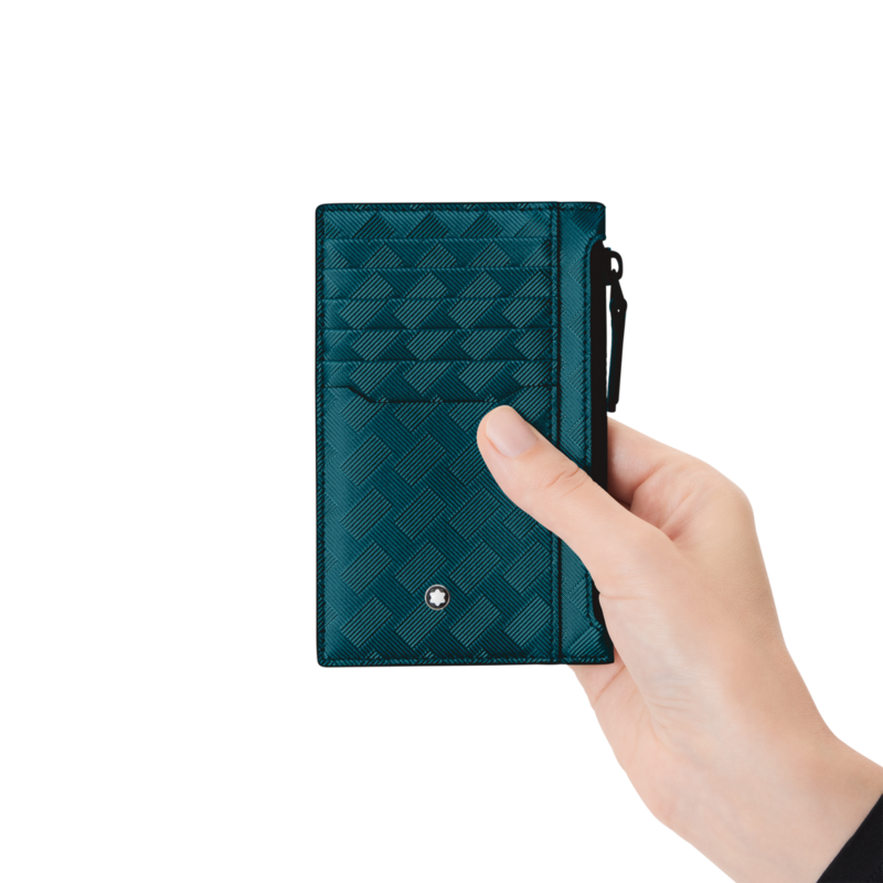 Montblanc-Montblanc Extreme 3.0 Card Holder 8cc with Zipped Pocket Fern Blue 131776-131776_2