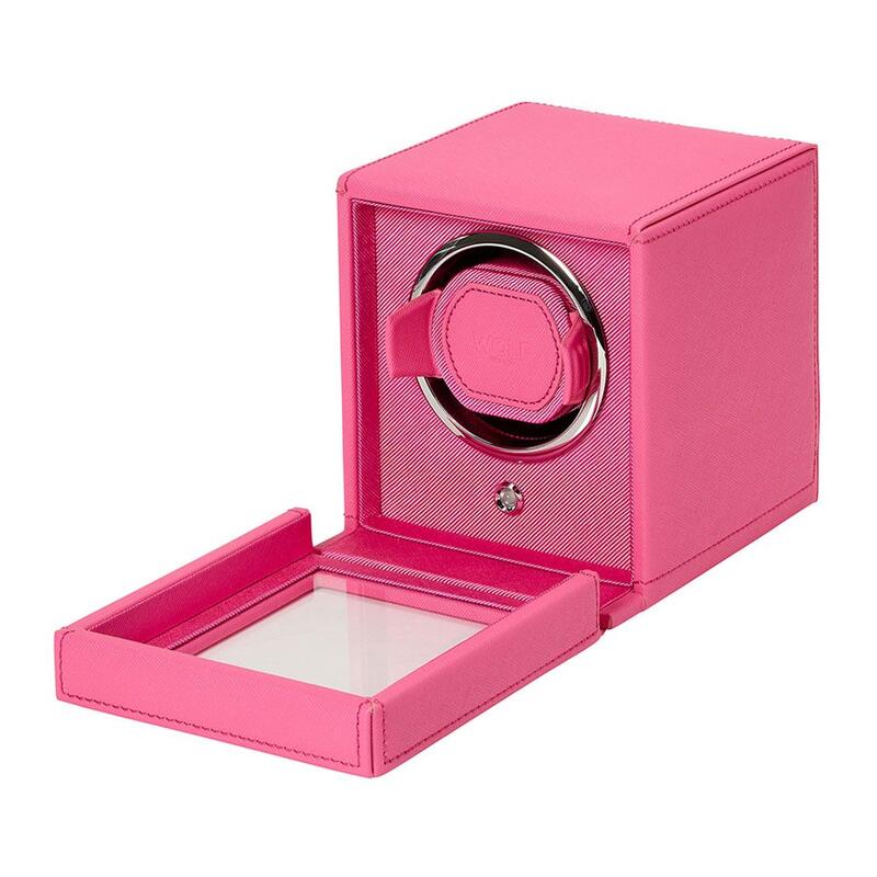 -WOLF Cub Single Watch Winder with Cover Tutti Frutti Pink 461190-461190_2