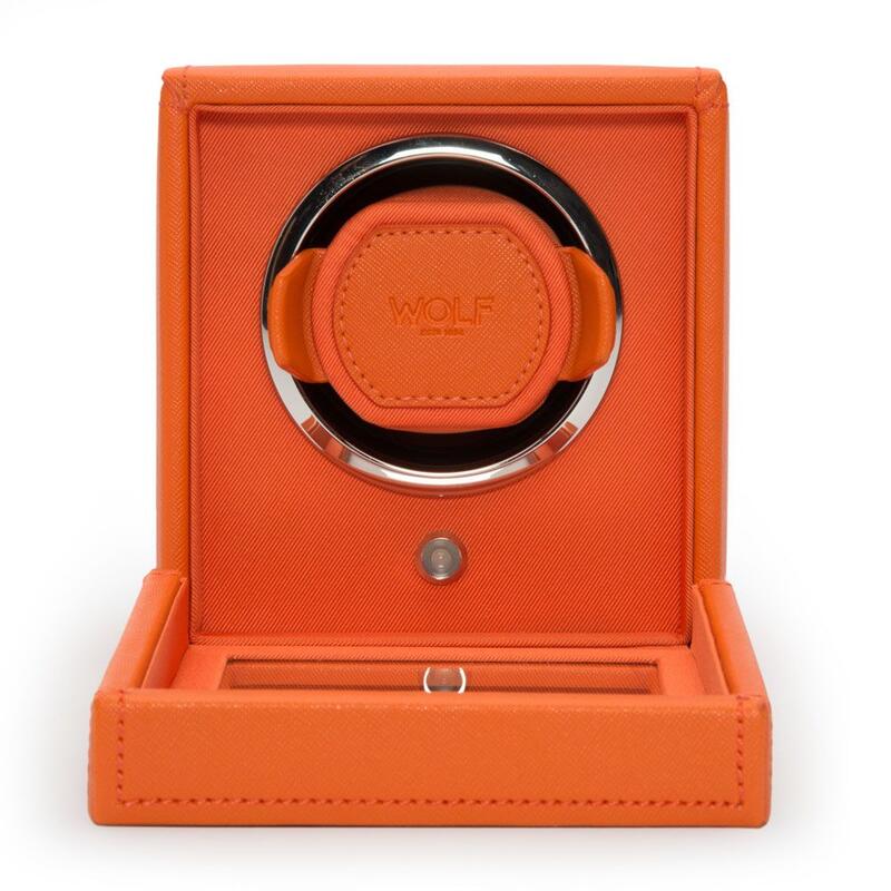 -WOLF Cub Single Watch Winder with Cover Orange 461139-461139_2