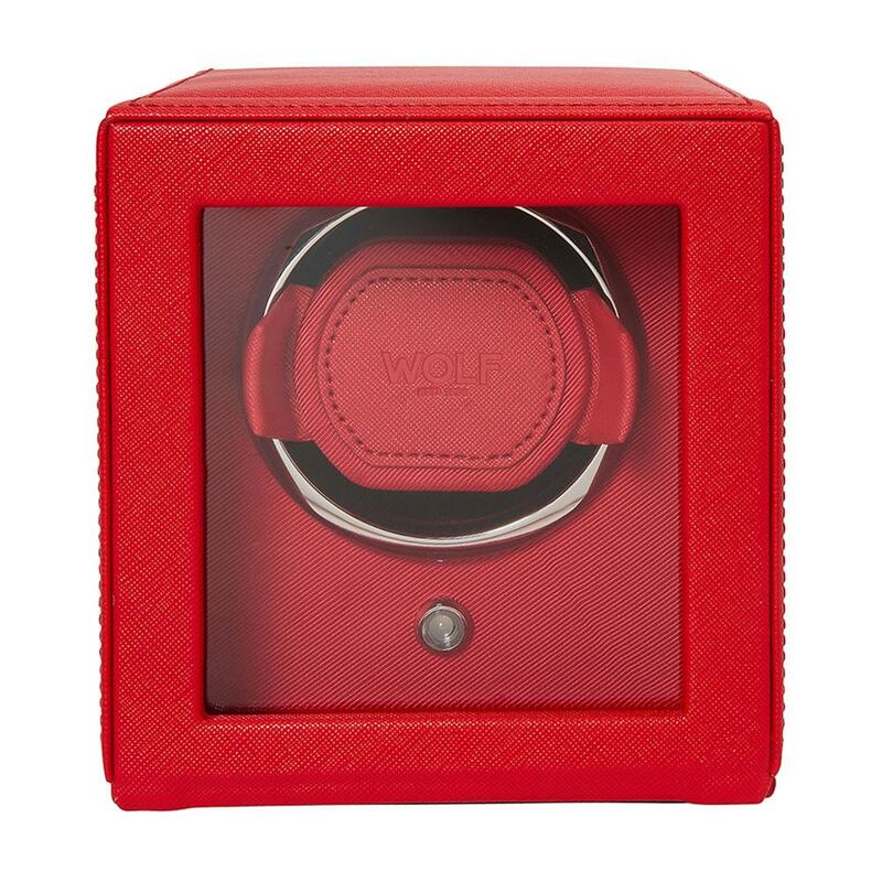 -WOLF Cub Single Watch Winder with Cover Tutti Frutti Red 461172-461172_2