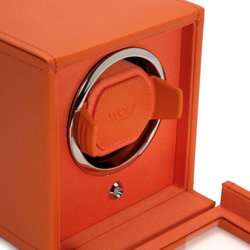 -WOLF Cub Single Watch Winder with Cover Orange 461139-461139_2