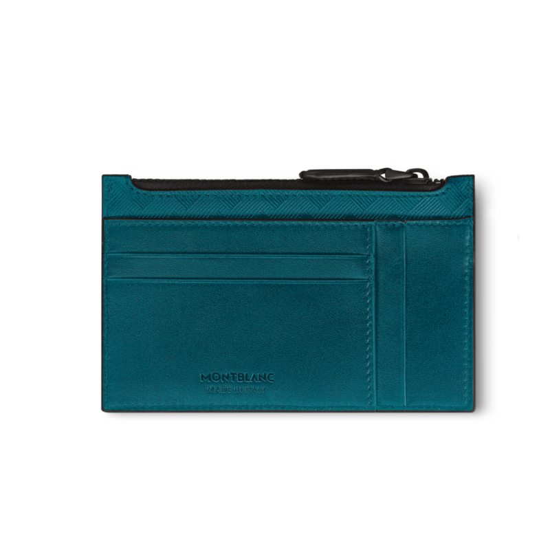 Montblanc -Montblanc Extreme 3.0 Card Holder 8cc with Zipped Pocket Fern Blue 131776-131776_2