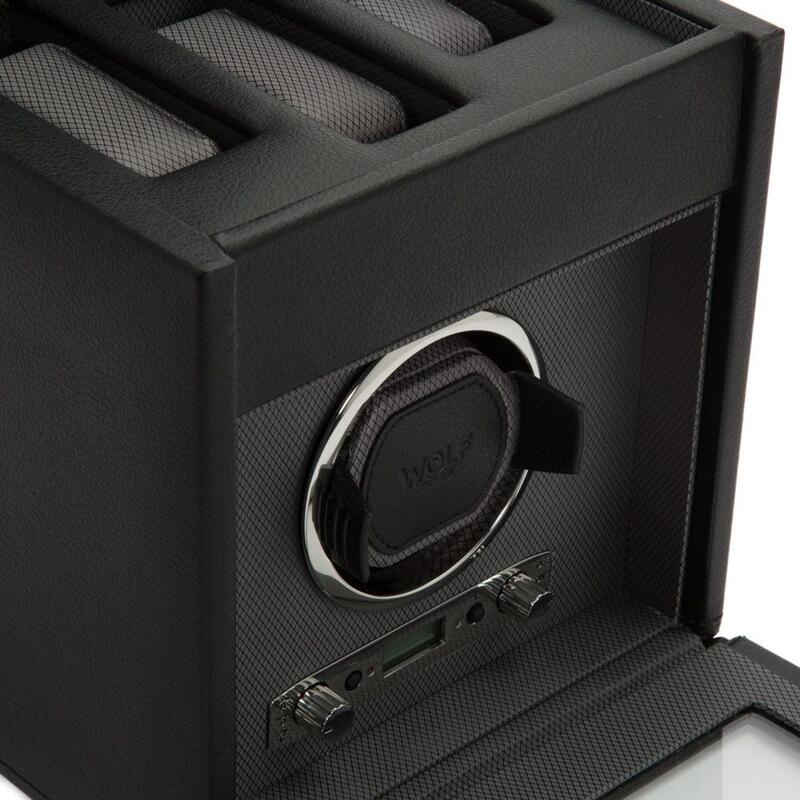 -WOLF Viceroy Single Watch Winder with Storage Black 456102-456102_2