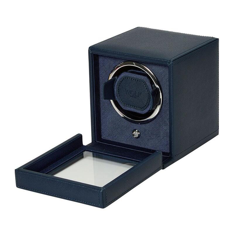 -WOLF Cub Single Watch Winder with Cover Tutti Frutti Blue 461128-461128_2