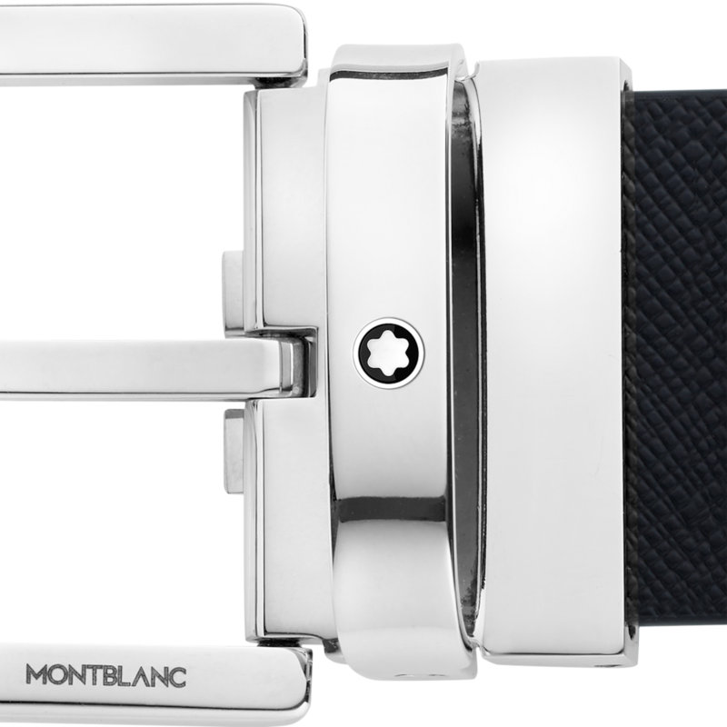 Montblanc -Montblanc Horseshoe Buckle Reversible Black / Mosto 35 mm Leather Belt 113176-131176_2