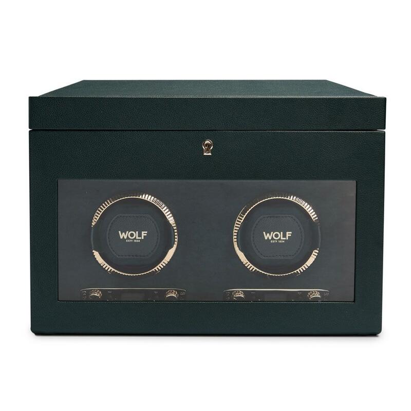 -WOLF British Racing Double Watch Winder with Storage Green 792241-792241_2