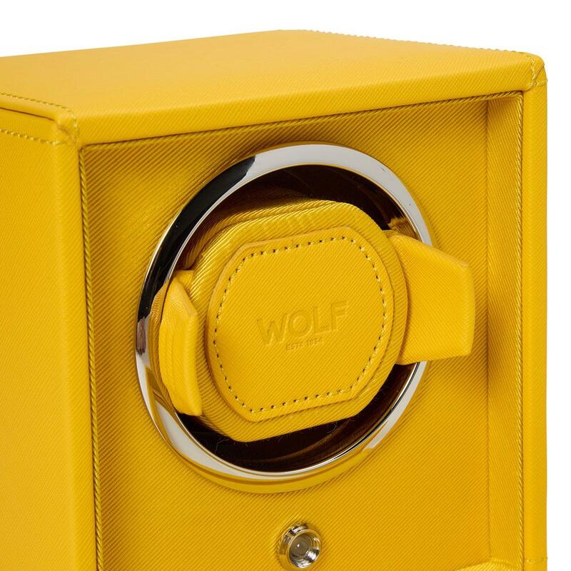 -WOLF Cub Single Watch Winder with Cover Yellow 461192-461192_2