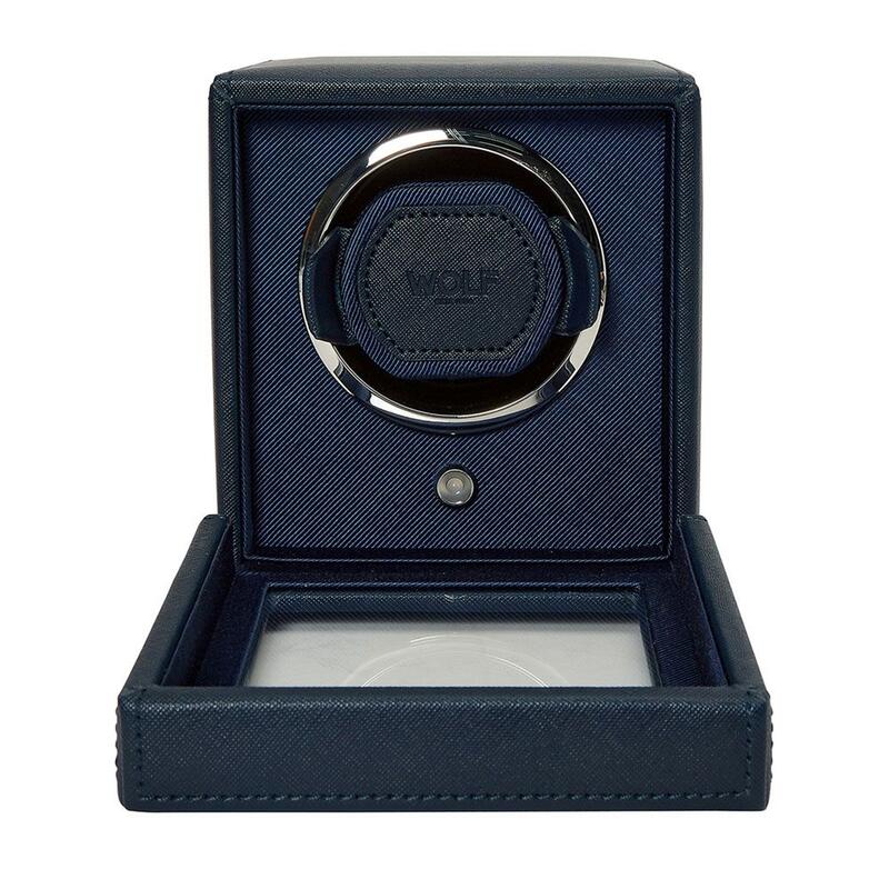 -WOLF Cub Single Watch Winder with Cover Tutti Frutti Blue 461128-461128_2