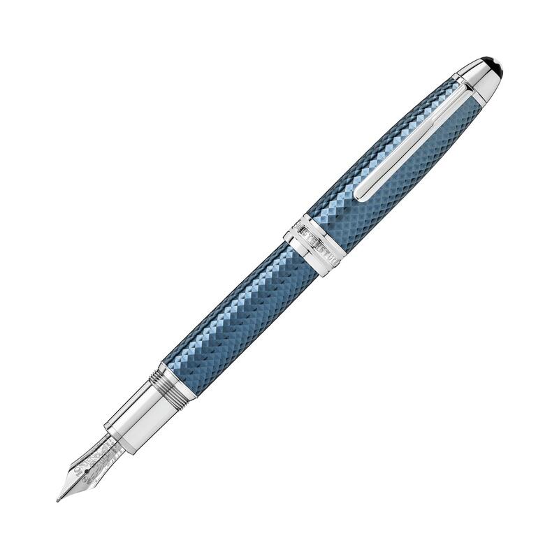 Montblanc-Montblanc Meisterstück Glacier Solitaire Fountain Pen (M) 129407-129407_2