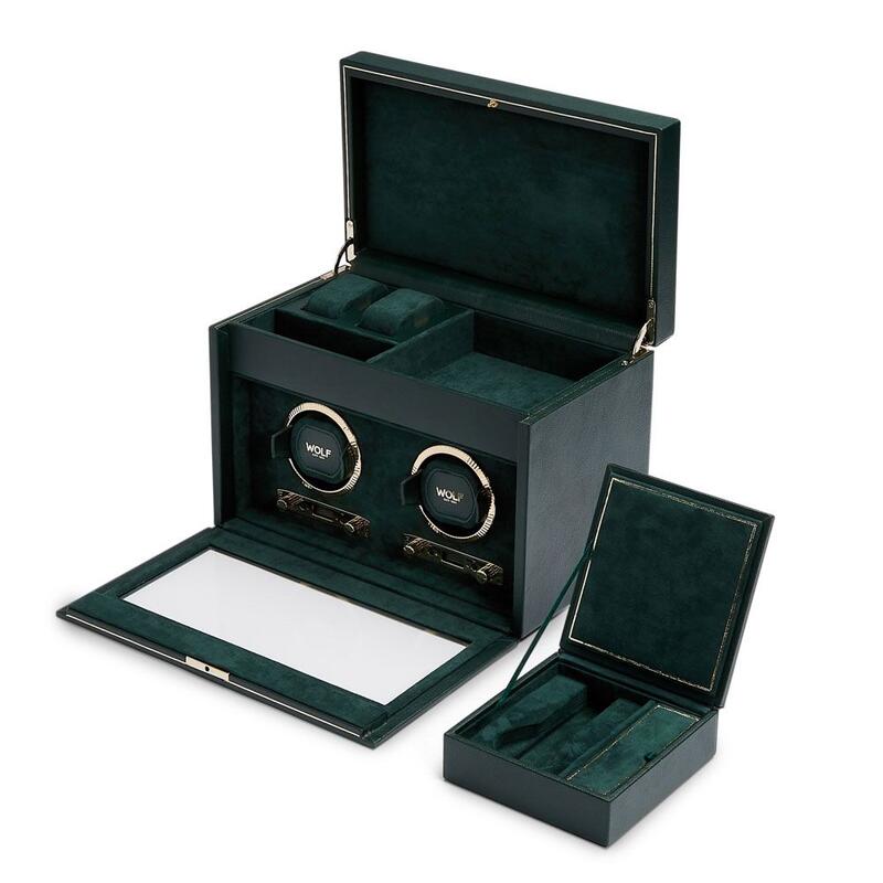 -WOLF British Racing Double Watch Winder with Storage Green 792241-792241_2