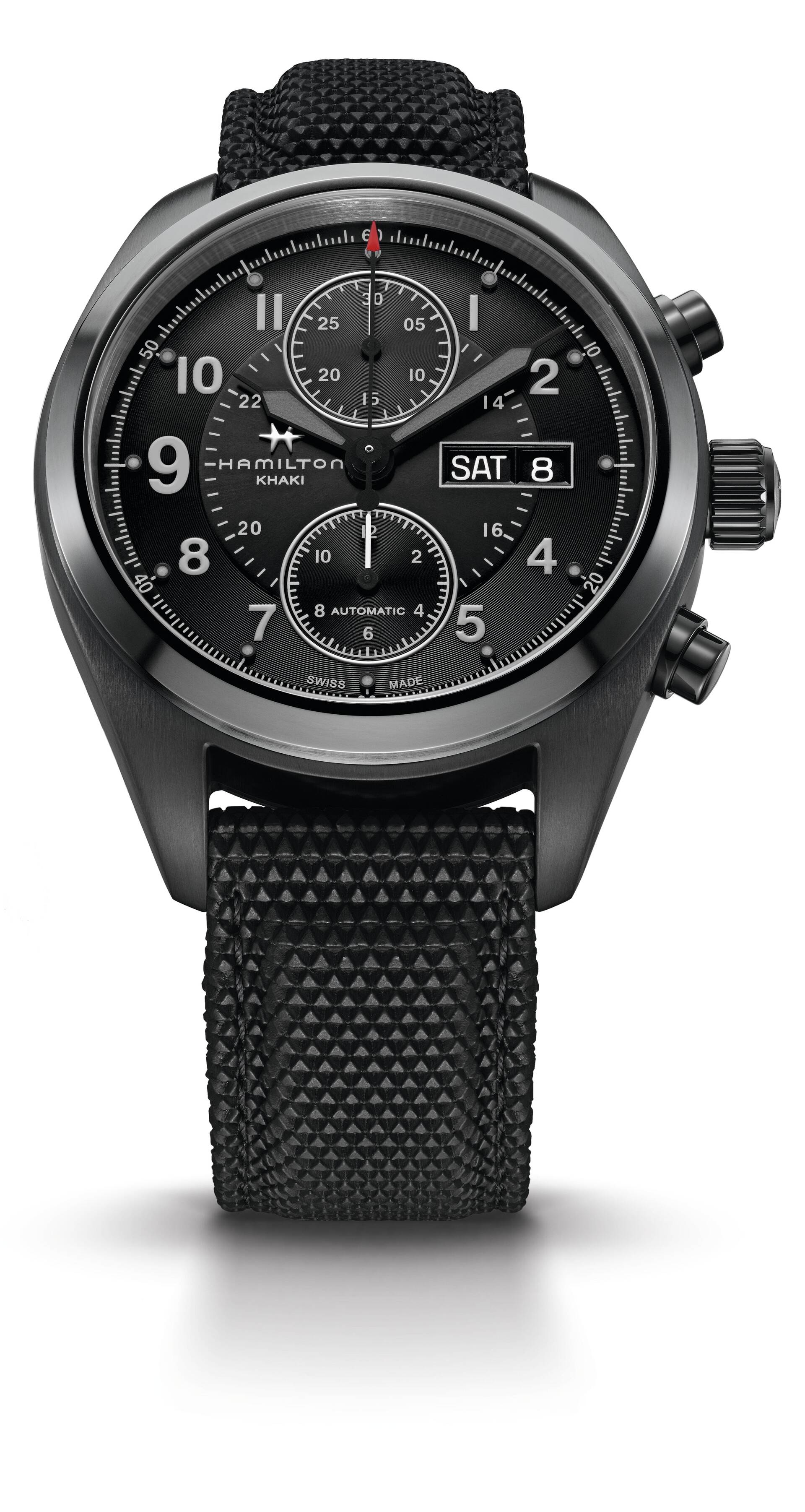 Hamilton khaki field clearance auto chrono full black