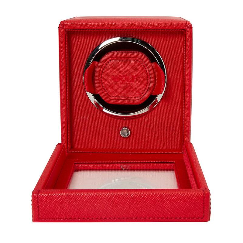 -WOLF Cub Single Watch Winder with Cover Tutti Frutti Red 461172-461172_2