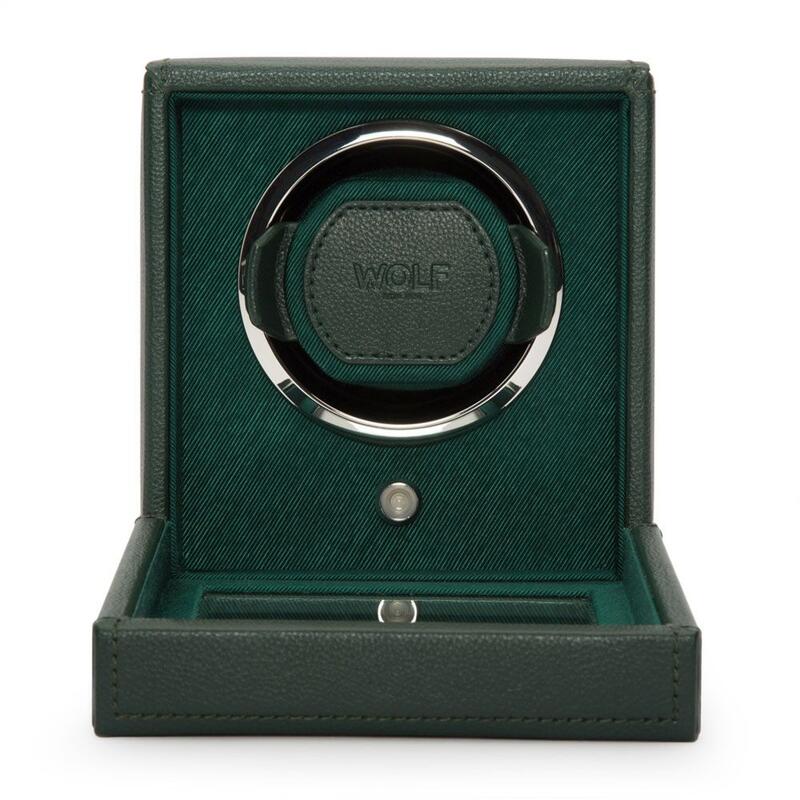 -WOLF Cub Single Watch Winder with Cover Green 461141-461141_2