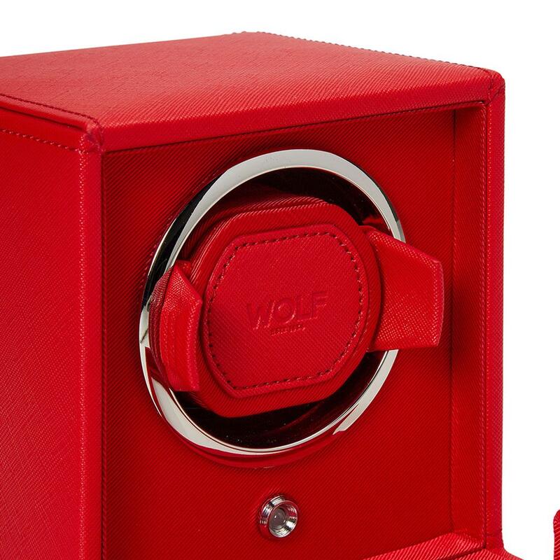 -WOLF Cub Single Watch Winder with Cover Tutti Frutti Red 461172-461172_2