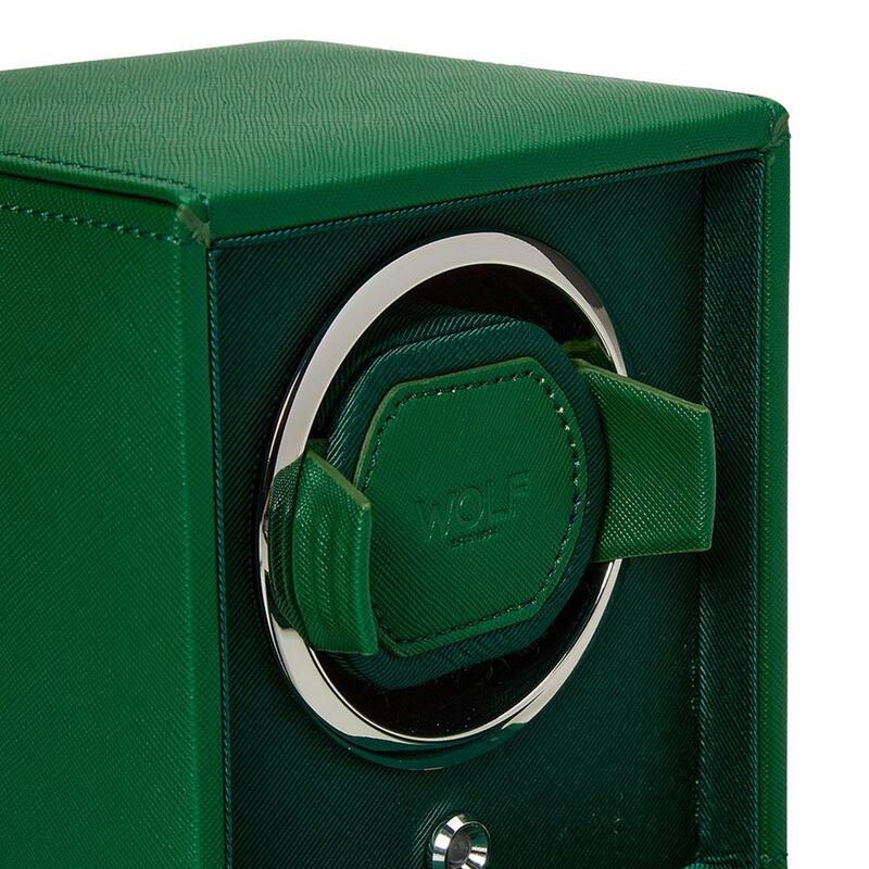 -WOLF Cub Single Watch Winder with Cover Tutti Frutti Green 461143-461143_2