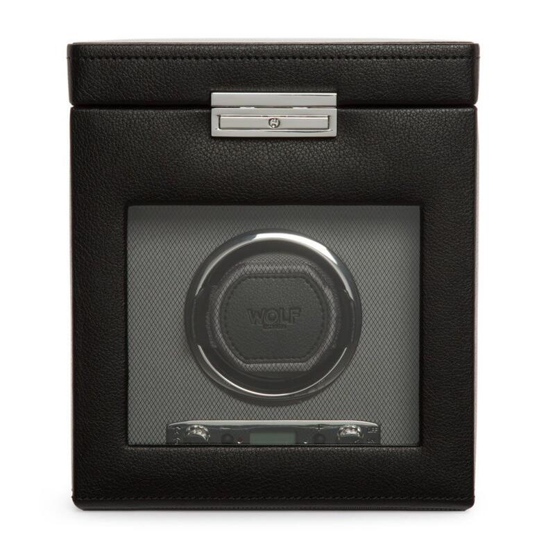 -WOLF Viceroy Single Watch Winder with Storage Black 456102-456102_2