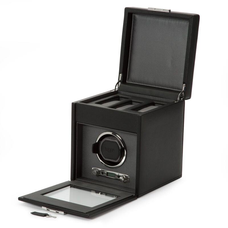 -WOLF Viceroy Single Watch Winder with Storage Black 456102-456102_2