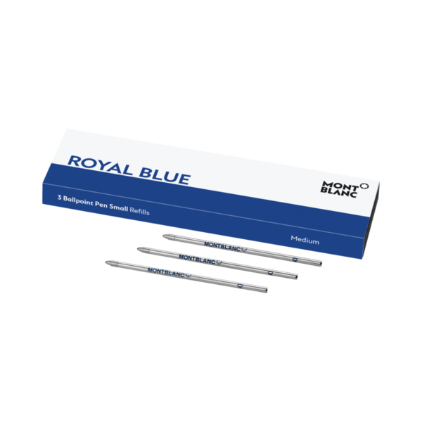 Montblanc-Montblanc 3 Ballpoint Pen Small Refills (M) Royal Blue 128223-128223_1