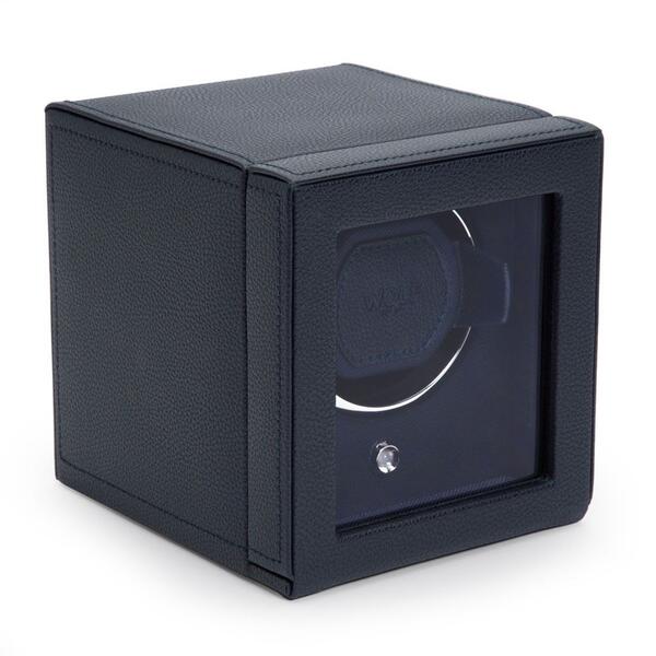 -WOLF Cub Single Watch Winder with Cover Navy 461117-461117_1