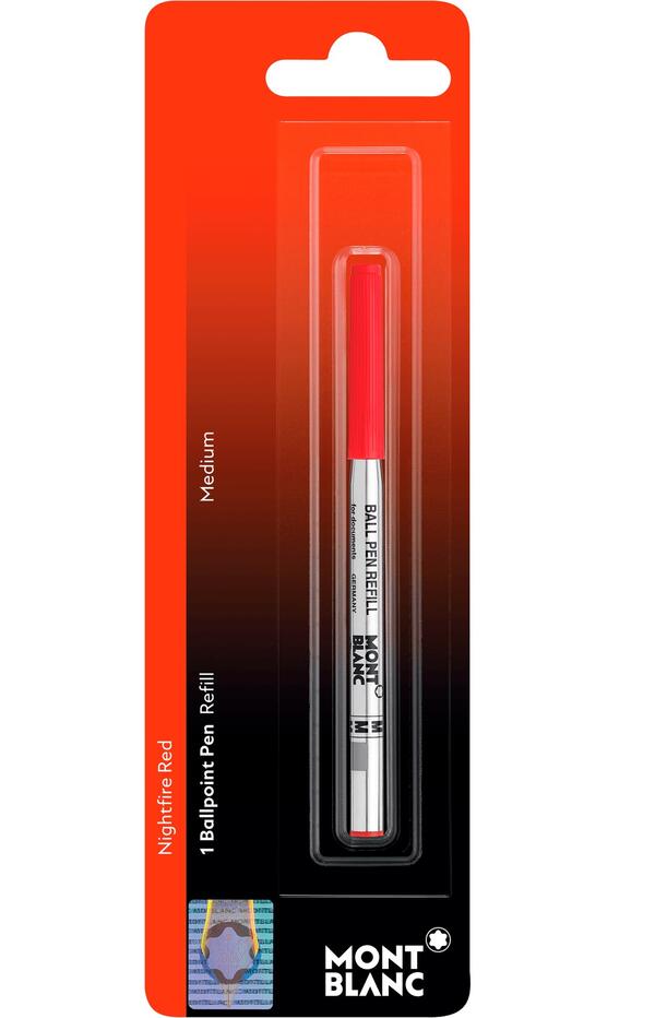 Montblanc -Montblanc 1 Ballpoint Pen Refill (M) Nightfire Red 118839-118839