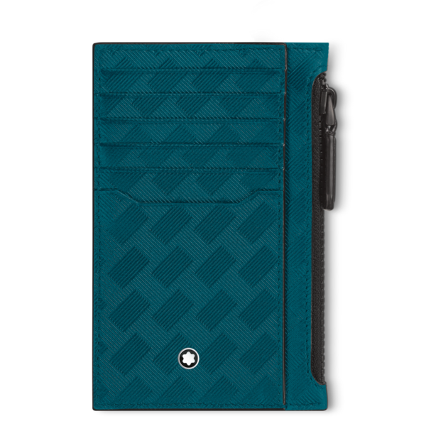 Montblanc -Montblanc Extreme 3.0 Card Holder 8cc with Zipped Pocket Fern Blue 131776-131776_1