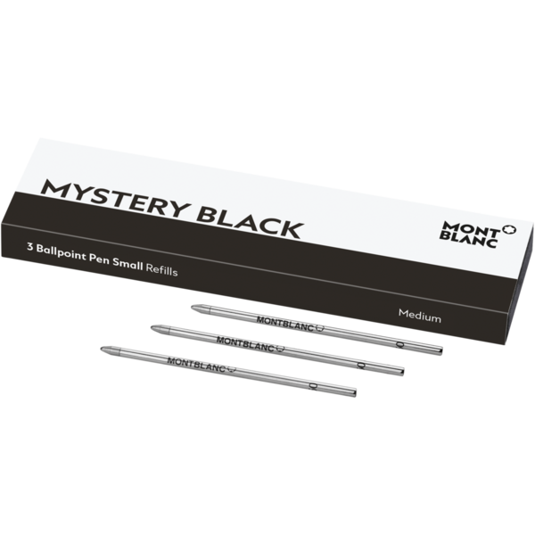 Montblanc-Montblanc 3 Ballpoint Pen Small Refills Mystery Black 116193-116193_1