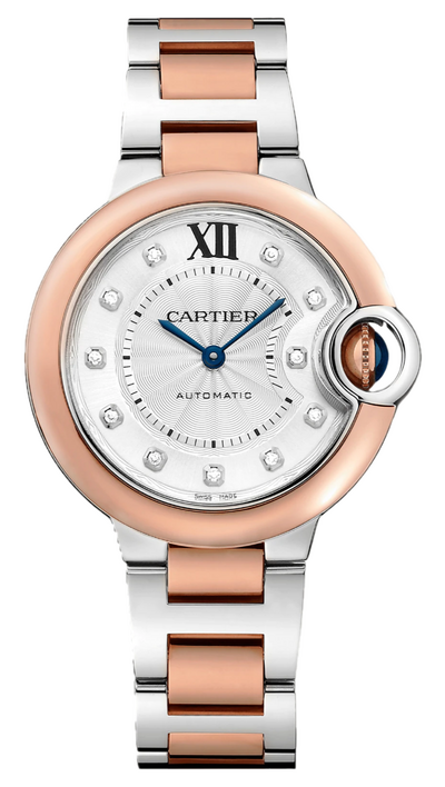 Cartier rose gold watch ballon bleu best sale